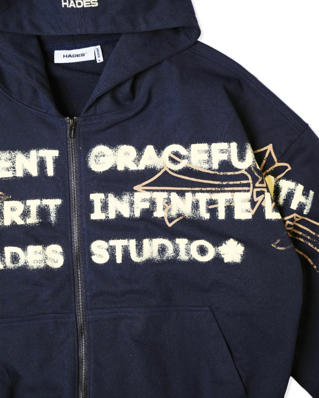 HEAVENS CALL HOODIE ZIP - BLUE NAVY