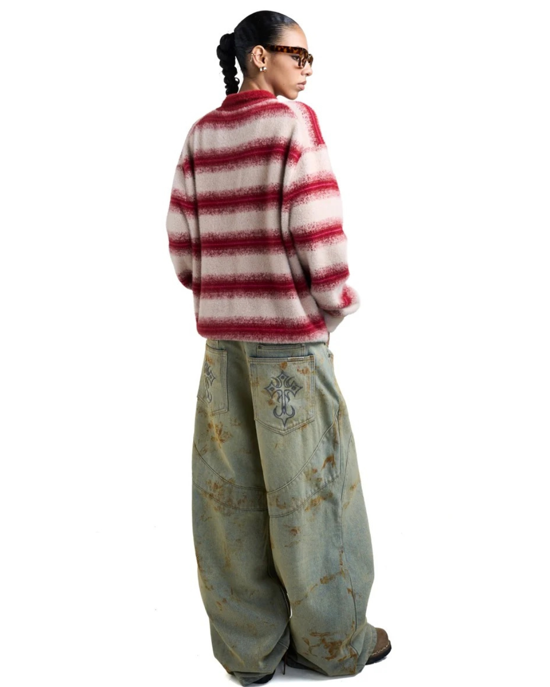 HADES COZY STRIPE POLO SWEATER