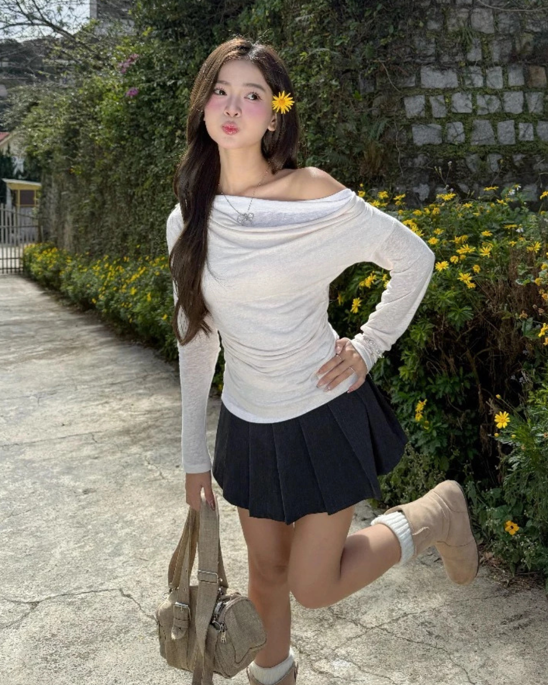 Feeling Long Sleeve トップ