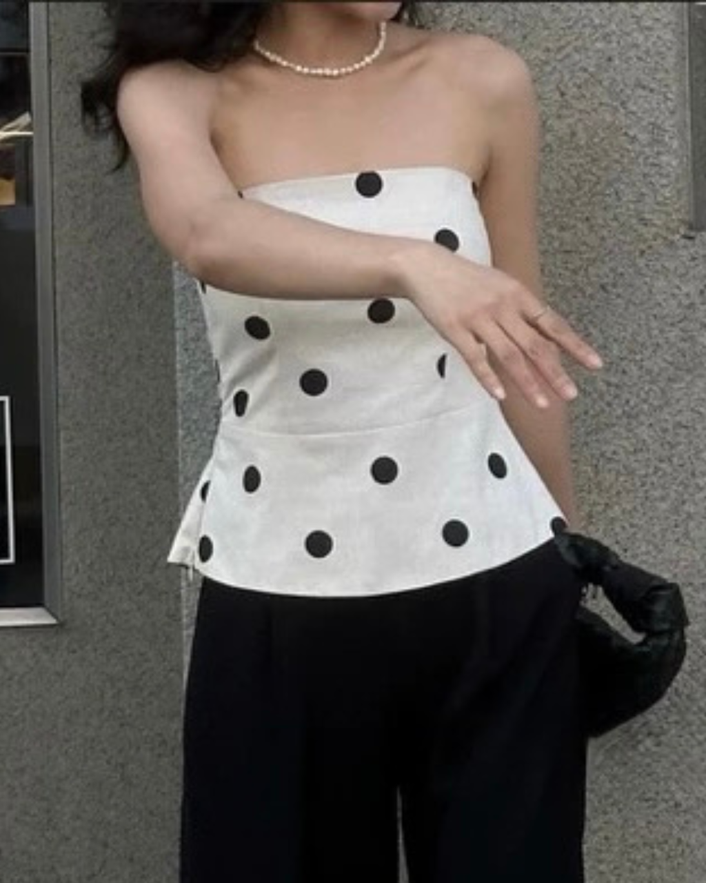 Polka Dot  Tube トップス