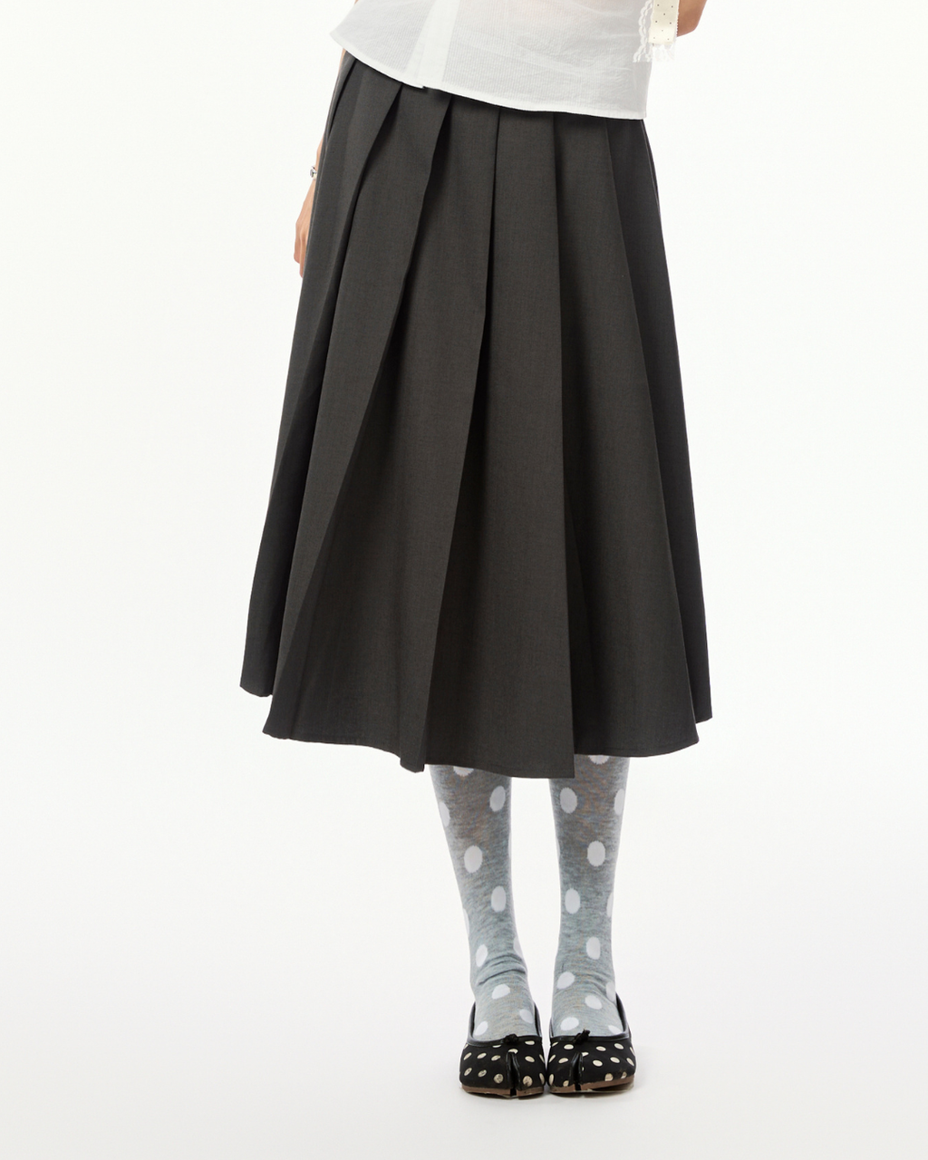 PLEATED MIDI スカート