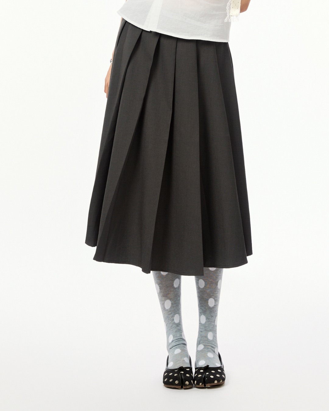 PLEATED MIDI スカート