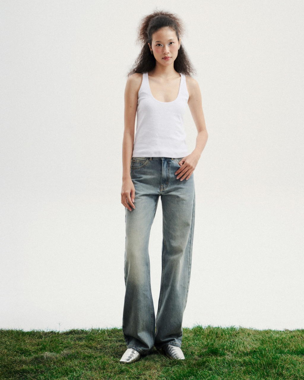 Floral Low-Rise Jean