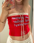 TUBE GET PRETTY TOP RED