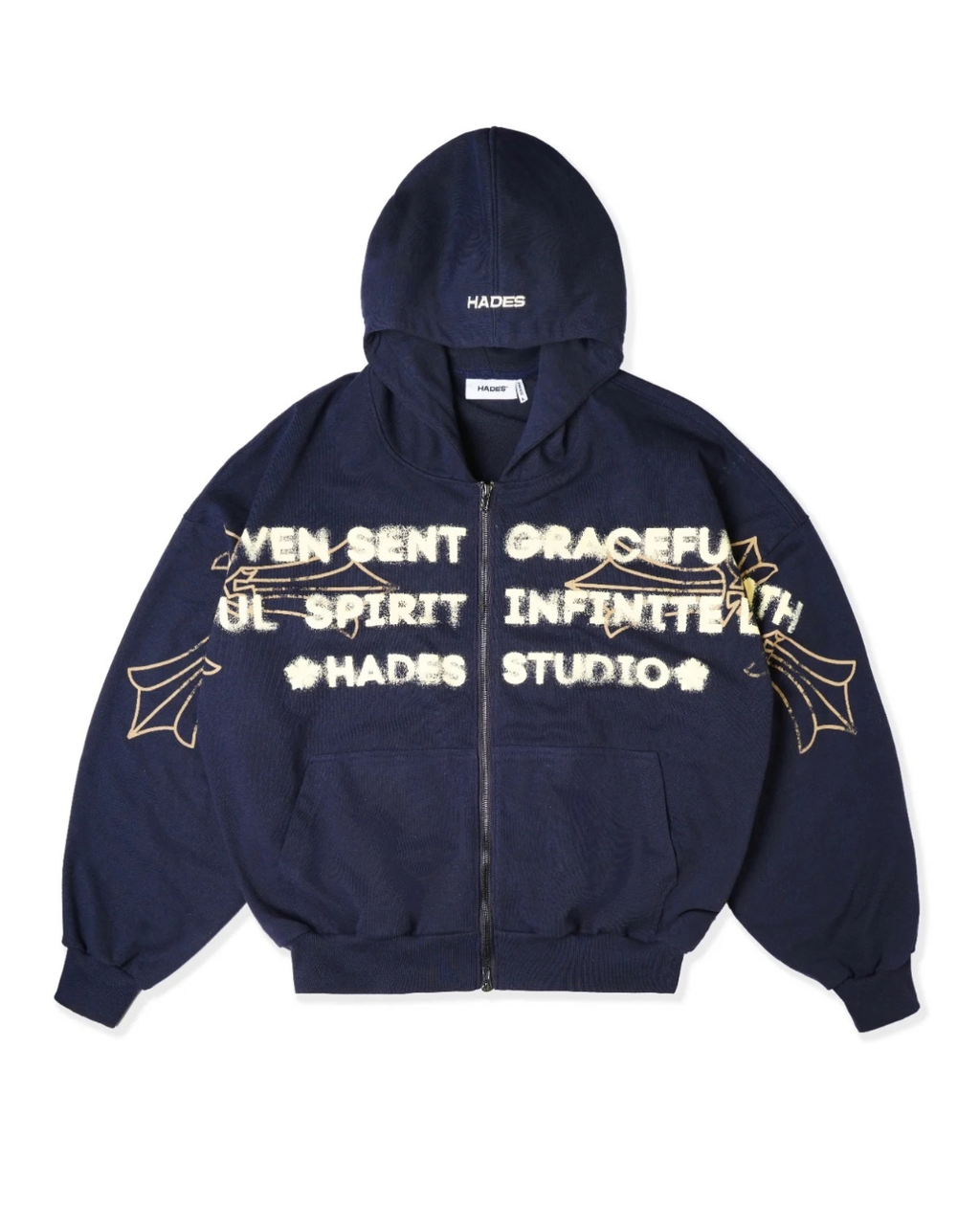 HEAVENS CALL HOODIE ZIP - BLUE NAVY