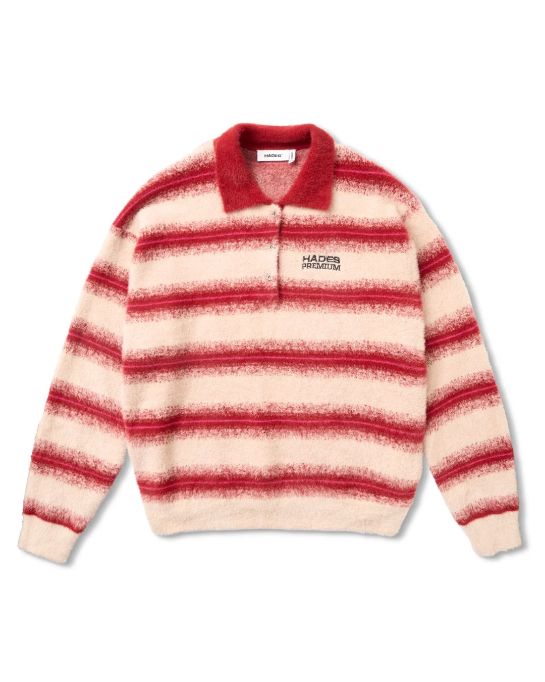 HADES COZY STRIPE POLO SWEATER