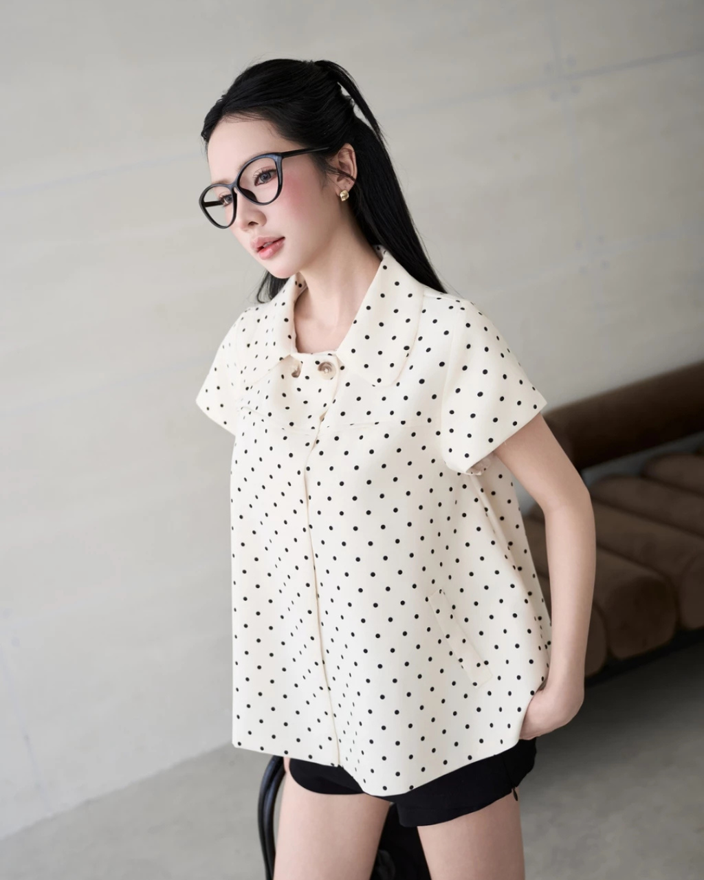 Bi Babydoll Dot トップ