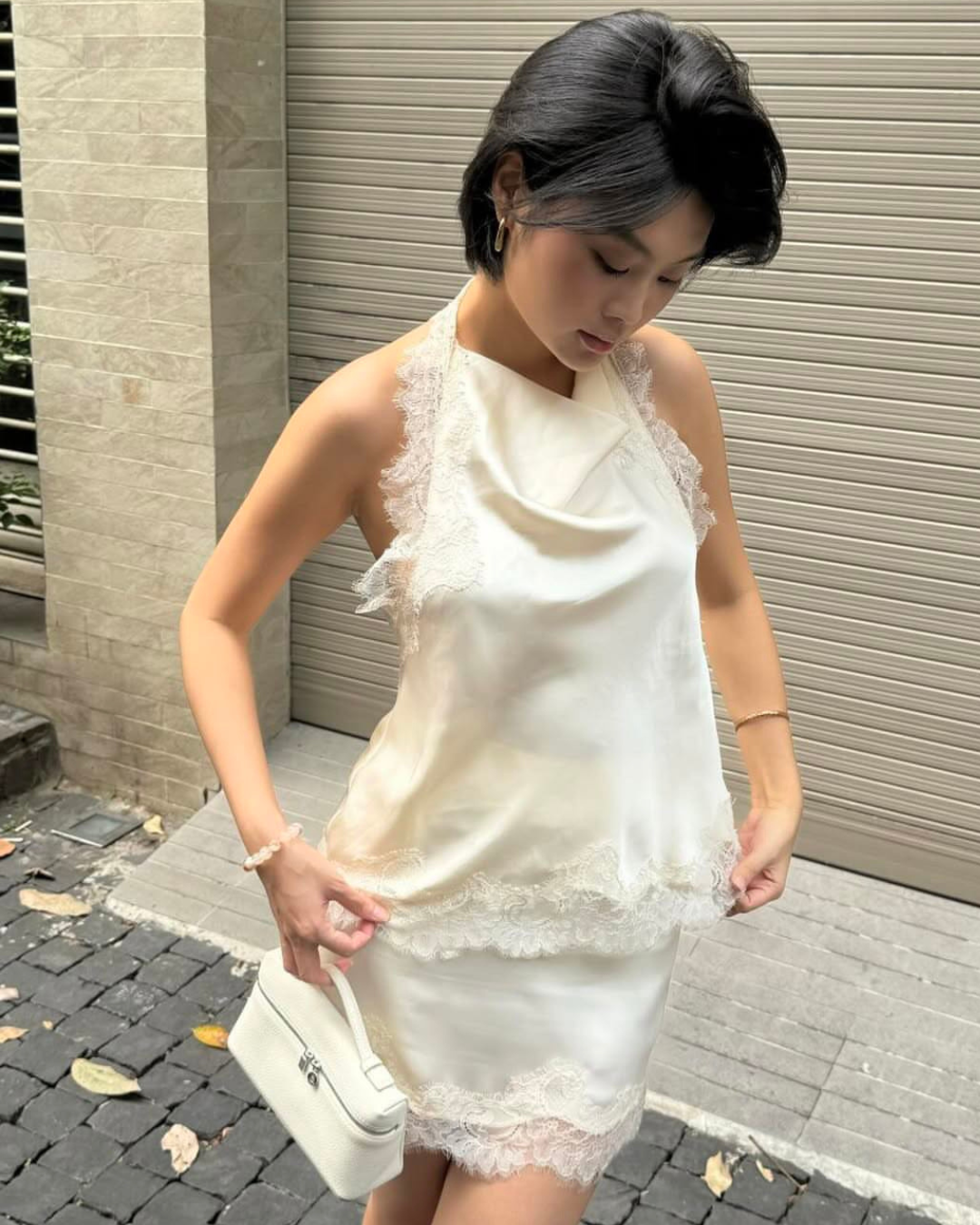 Premium Silk レーストップス