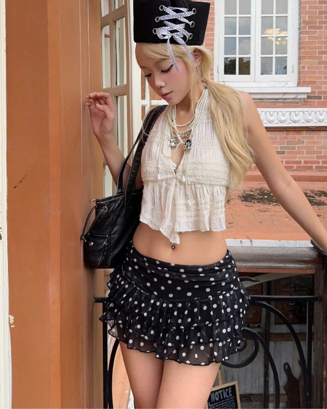 Polka Dot ミニスカート