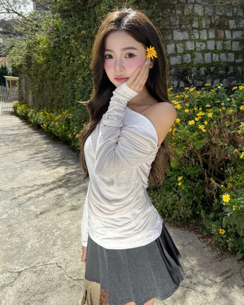 Feeling Long Sleeve トップ