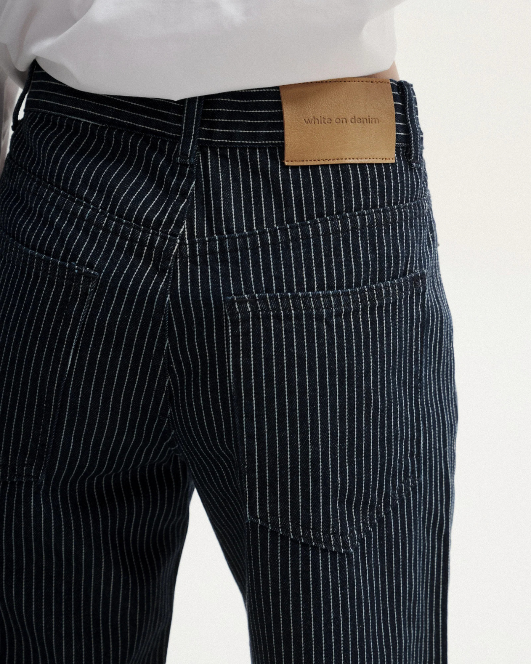 Low-Rise Stripe Wide Jean