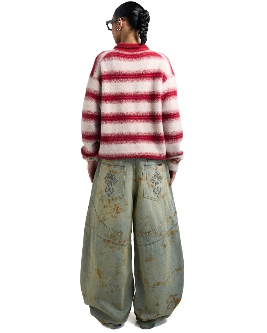 HADES COZY STRIPE POLO SWEATER