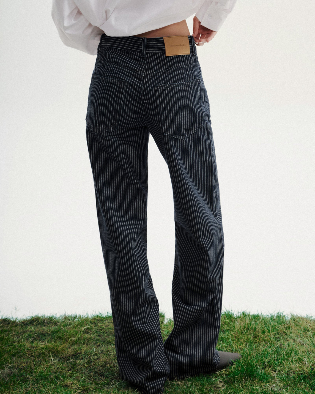 Low-Rise Stripe Wide Jean