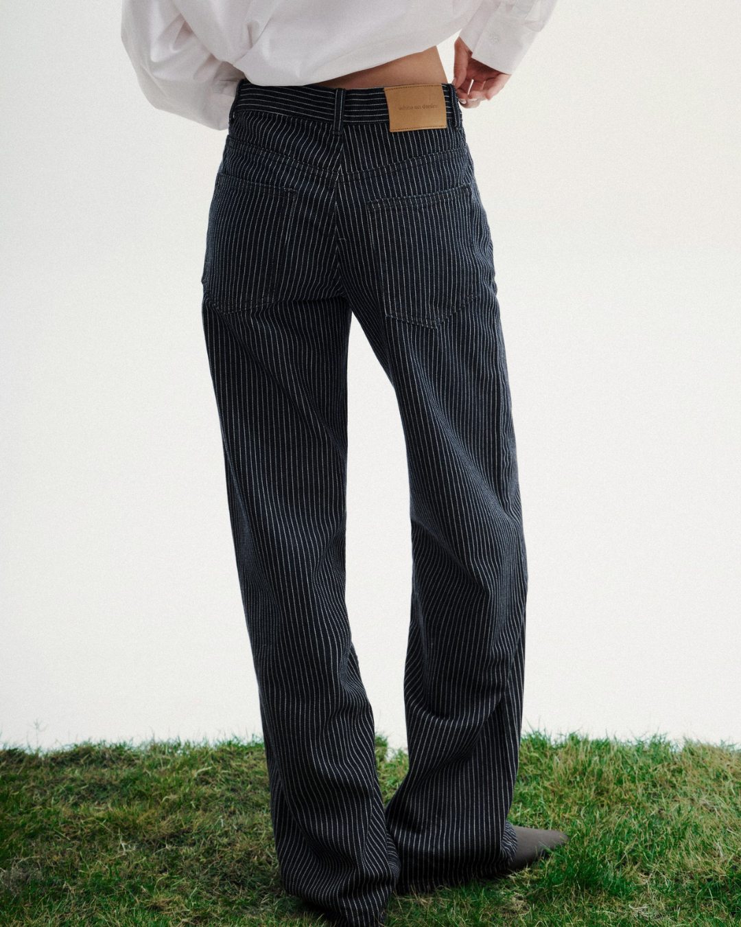 Low-Rise Stripe Wide Jean