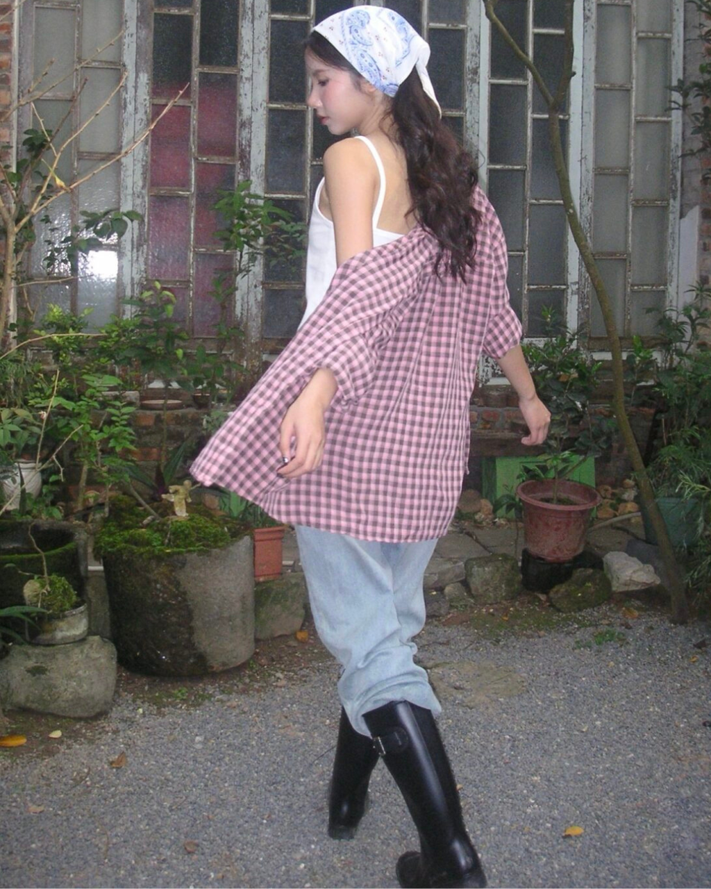 Tomie plaid トップ