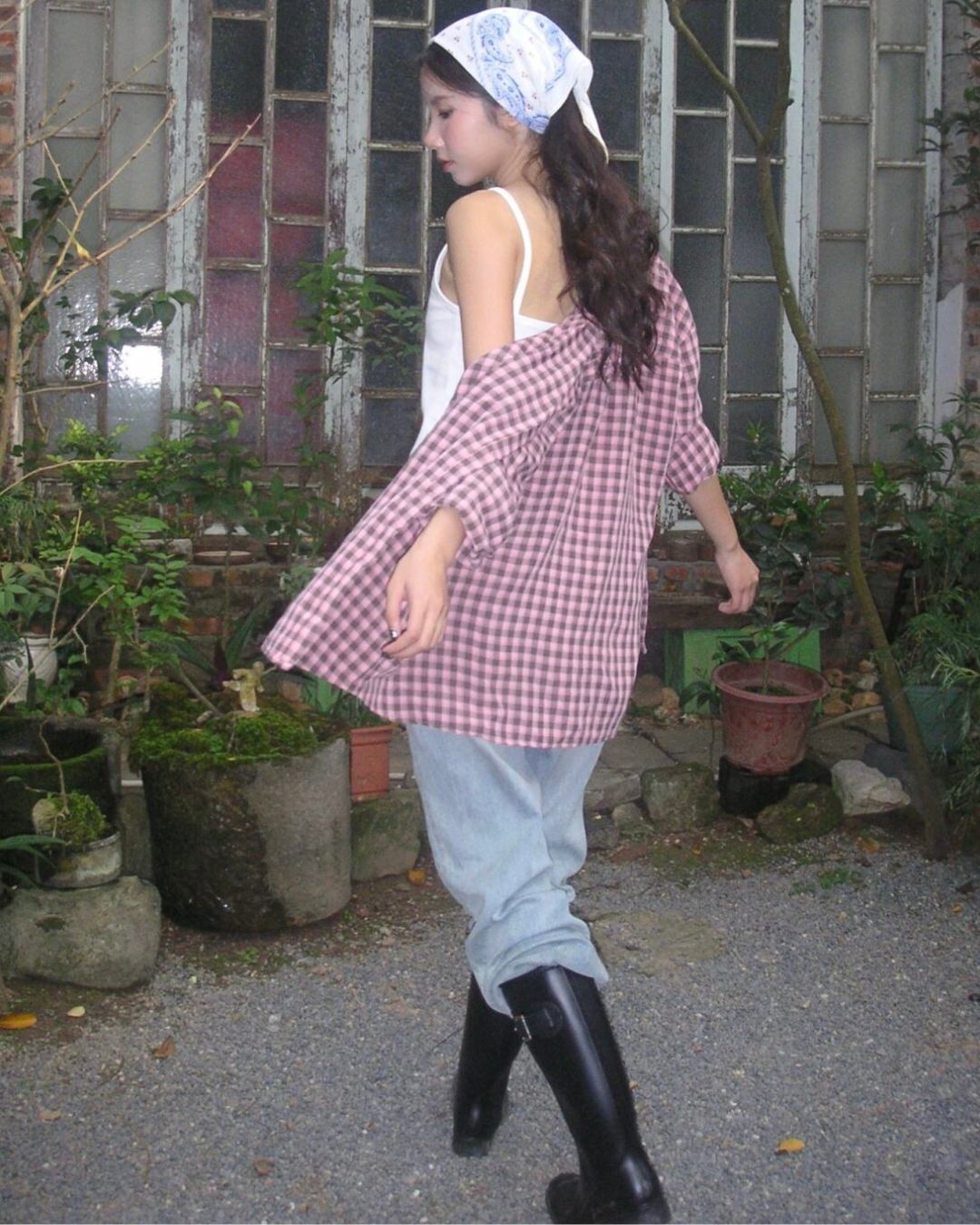 Tomie plaid トップ