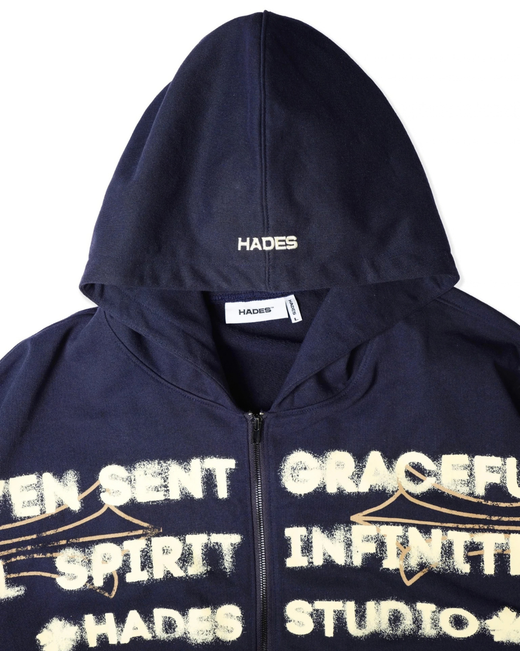 HEAVENS CALL HOODIE ZIP - BLUE NAVY