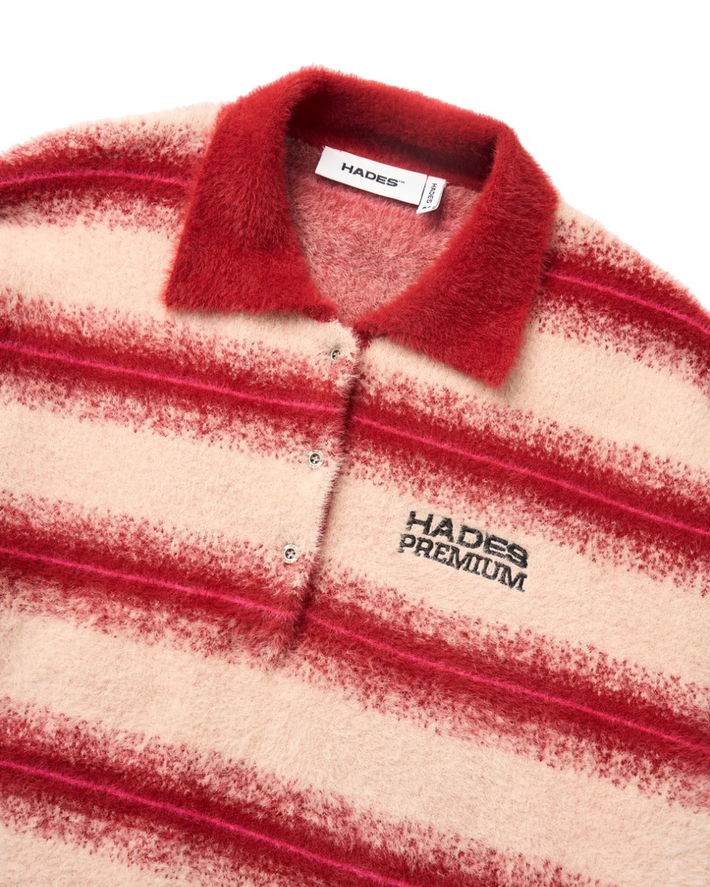 HADES COZY STRIPE POLO SWEATER