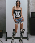 RAW Text Printed Camisole トップ