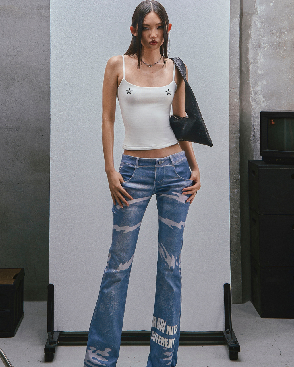 RAW Stars Printed Camisole トップ