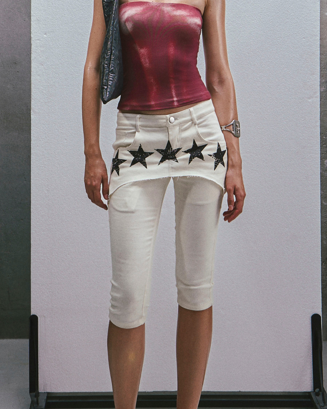 RAW Stars Printed Capri ジーンズ